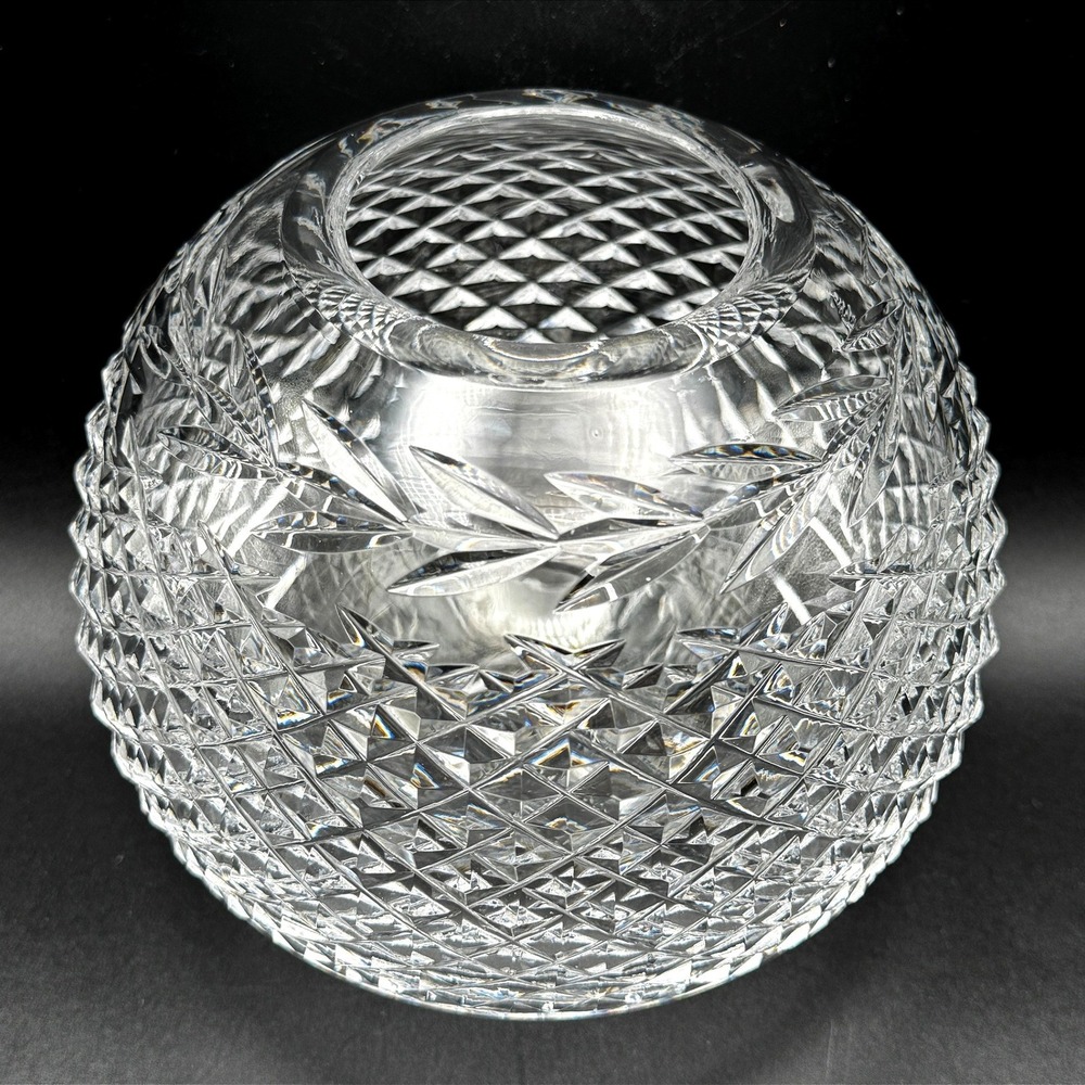 Vintage Waterford Lismore Rose Bowl Cut Crystal Centerpiece Gothic Mark Ireland - Picture 5 of 13